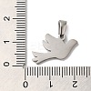 Non-Tarnish 304 Stainless Steel Pendants STAS-M322-08P-3