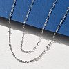 Brass Double Layer Necklaces NJEW-D302-51P-2