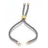 Cotton Cord Bracelet Making KK-F758-03J-G-1