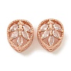 Rack Plating Brass Micro Pave Cubic Zirconia Beads KK-A220-12RG-1