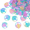 60Pcs Ion Plating(IP) 201 Stainless Steel Filigree Pendants STAS-DC0012-61-1