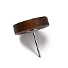 Wood Stud Earring Findings with Stainless Steel Pin WOOD-TAC0020-02-2
