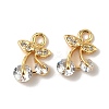 Brass Micro Pave Cubic Zirconia Pendants KK-D373-03A-G-1