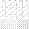 200Pcs 304 Stainless Steel Stud Earring Hooks and 200Pcs Jump Rings STAS-UN0034-93-1