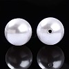 Round ABS Plastic Imitation Pearl Beads OACR-R053-01-3