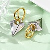 Two Tone Heart Brass Hoop Earrings EJEW-D322-12GP-02A-3