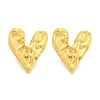 Heart Ion Plating(IP) 304 Stainless Steel Stud Earrings EJEW-H013-34G-1