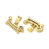 Brass Micro Pave Clear Cubic Zirconia Pendant Rhinestone Settings KK-F911-31G-2