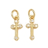 Brass Micro Pave Cubic Zirconia Pendants KK-A269-27G-1