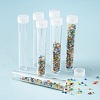 Clear Tube Plastic Bead Containers with Lid C066Y-7