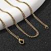 Ion Plating(IP) 304 Stainless Steel Curb Chain Necklaces NJEW-K099-04G-4