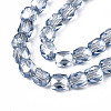 Electroplate Transparent Glass Beads Strands EGLA-N002-13-B02-3