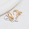 Romantic Metal Heart Stud Earrings for Women FH3609-1-1