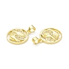 Rack Plating Brass Micro Pave Cubic Zirconia Pendants KK-C011-35G-2