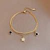 Star Stainless Steel with Natural Shell Double Layer Pendant Necklaces & Charm Bracelets Sets WGBAFA5-03-4