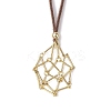 Crystal Holder Cage Necklaces NJEW-JN04586-03-3