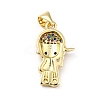 Brass Micro Pave Cubic Zirconia Pendants KK-H433-13B-G-2