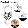 10Pcs 5 Styles Tibetan Style Alloy Lobster Claw Clasps FIND-YW0009-89-5