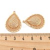 Rack Plating Brass Hollow Pendants KK-P244-10KCG-3
