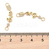 304 Stainless Steel Crystal Rhinestone Word Love Connector Charms STAS-Q340-07G-3