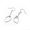 Brass Earrings Hook Findings KK-L184-29P-2