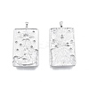 Brass Micro Pave Clear Cubic Zirconia Pendants KK-G432-14P-1