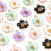 25Pcs 5 Colors Alloy Enamel Pendants ENAM-CJ0003-60-3