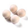 (Defective Closeout Sale: Crack)Natural Wooden Round Ball LS-WOOD-XCP0001-29-1