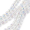 Transparent Electroplate Glass Beads Strands EGLA-F151-AB04-1