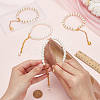 2 Pairs 2 Styles Women's Detachable ABS Plastic Imitation Pearl Beaded Shoe Laces for High Heels DIY-PH0022-88B-3