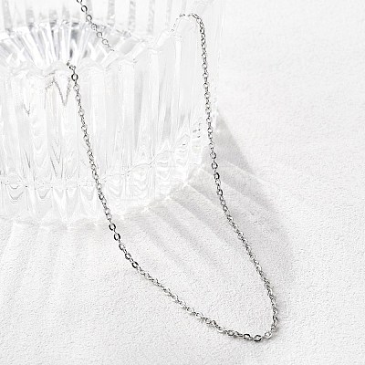 Brass Cable Chain Necklaces Making MAK-P011-01P-1
