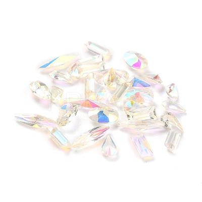 (Defective Closeout Sale: Yellowing) Pointed Back Resin Rhinestone Cabochons MRMJ-XCP0001-10-1