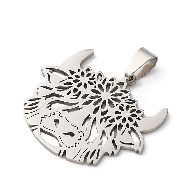 201 Stainless Steel Pendants STAS-V014-07P-1