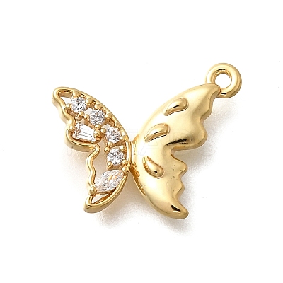 Brass Micro Pave Cubic Zirconia Pendants KK-Q035-12G-1