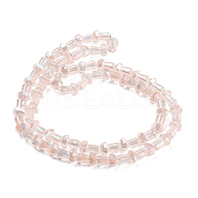 Electroplate Glass Beads Strands GLAA-K064-01A-04-1