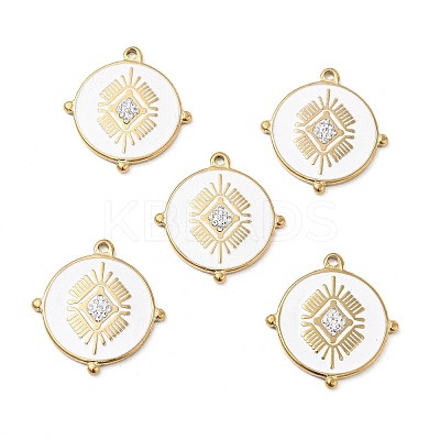 PVD Vacuum Plating 201 Stainless Steel Enamel Pendants STAS-J401-VC980-1