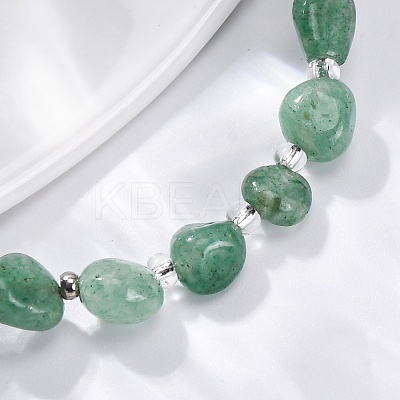 Natural Green Aventurine Beaded Bracelets for Women G-P563-07P-23-1