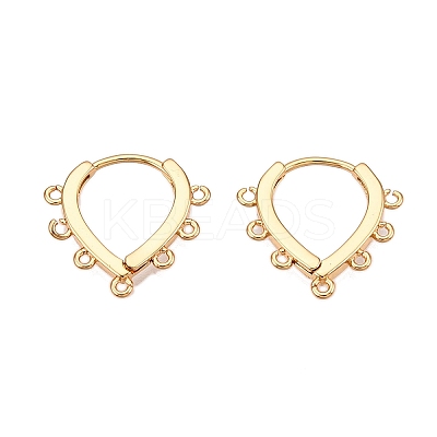 Brass Hoop Earrings Findings KK-T070-05G-1