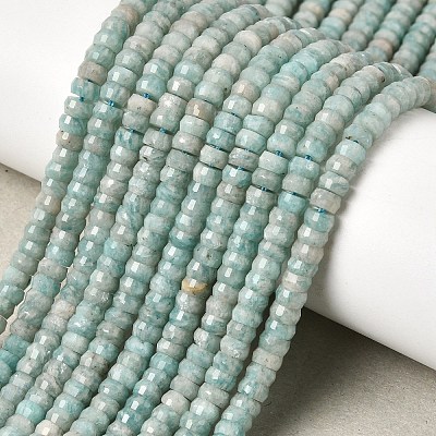 Natural Amazonite Heishi Beads Strands G-A299-A11-01-1