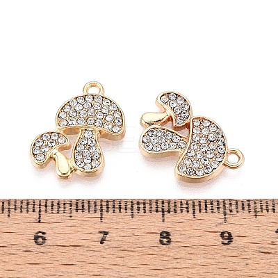 Rack Plating Alloy Rhinestone Pendants PALLOY-T091-24B-G-1
