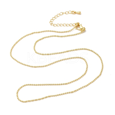 Brass Ball Chain Necklaces NJEW-B119-05G-1