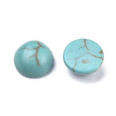 Synthetic Turquoise Cabochons G-P393-R70-6MM-1