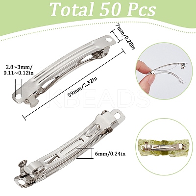 Iron Hair Barrette Findings IFIN-SC0001-63B-1