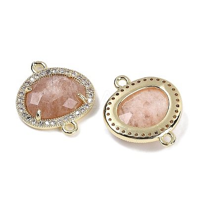 Natural Sunstone Faceted Oval Links G-B126-01G-10-1