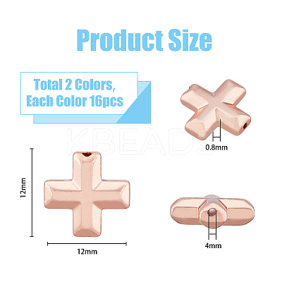 32Ps 2 Colors Electroplated Non-magnetic Synthetic Hematite Beads G-FH0002-09-1