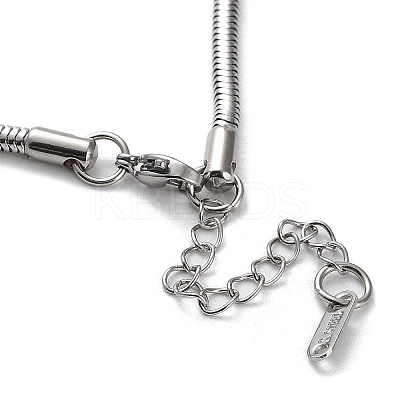 Non-Tarnish 304 Stainless Steel Round Snake Chain Necklace LS-NJEW-D045-13P-1