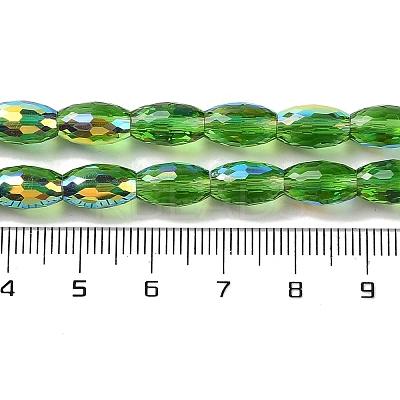 AB Color Plated Transparent Electroplate Beads Strands EGLA-H104-05E-1