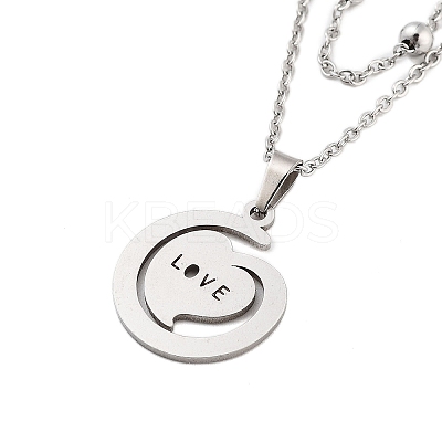 Stainless Steel Pendants Necklaces LS-NJEW-U003-01B-P-1