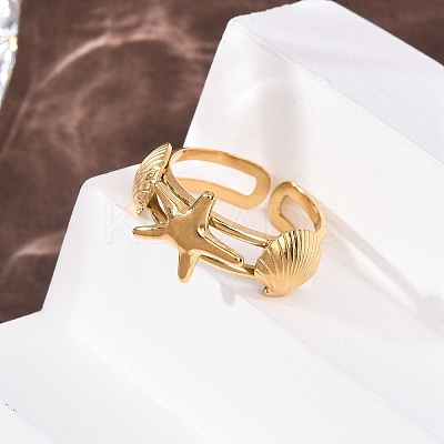 304 Stainless Steel Cuff Open Rings RJEW-C151-03D-G-1