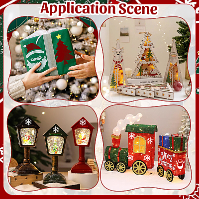 4Pcs Christmas Theme Acrylic Quilting Templates DIY-BC0015-86A-1